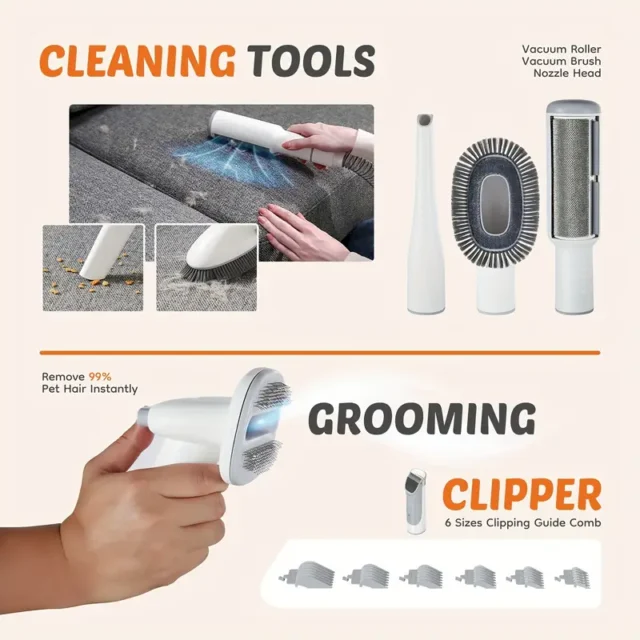 Pet Grooming Vacuum Kit 5 in 1 - Image 2